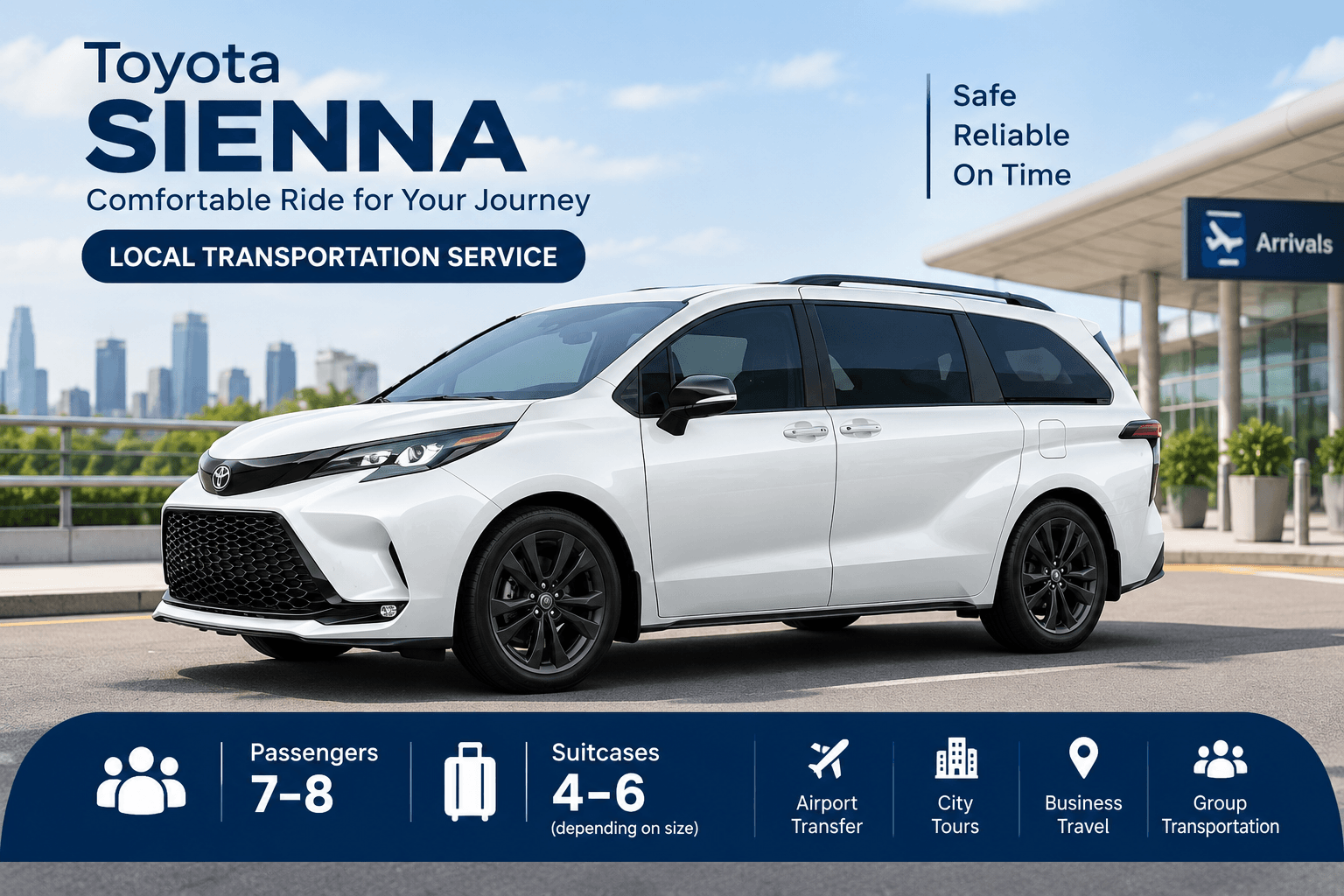 Toyota Sienna Local Transportation Service Banner